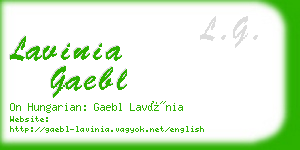 lavinia gaebl business card